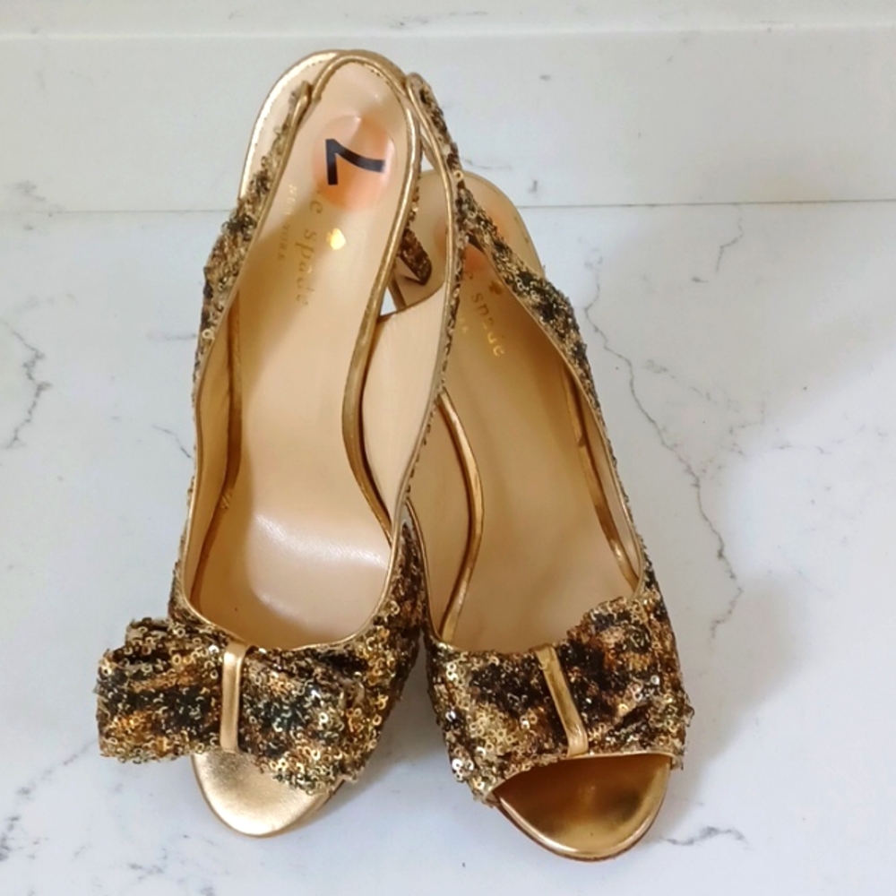 Kate Spade CHARYL Sandals - Sequin,  Heels.  Size 7